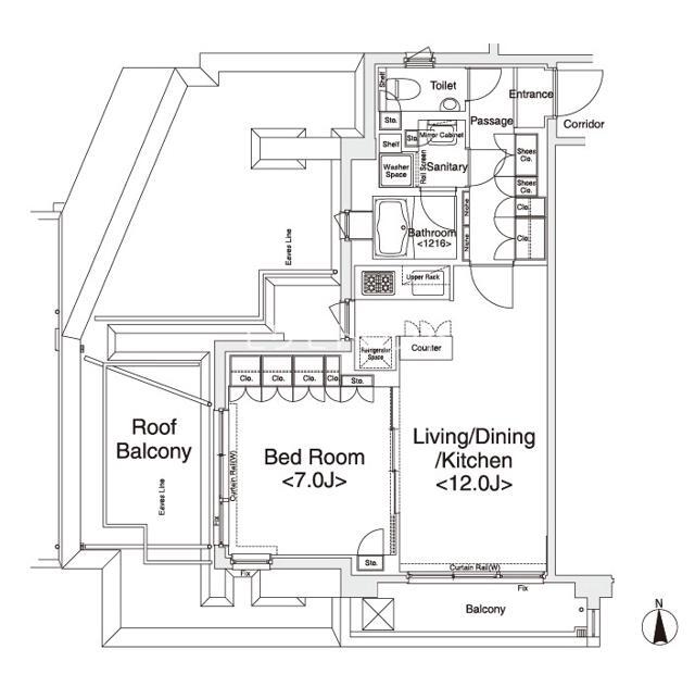東矢口の完工年月(2007年2月)築の賃貸マンションの間取り