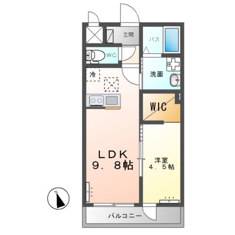 つくば市上横場新築アパートA棟(仮の間取り
