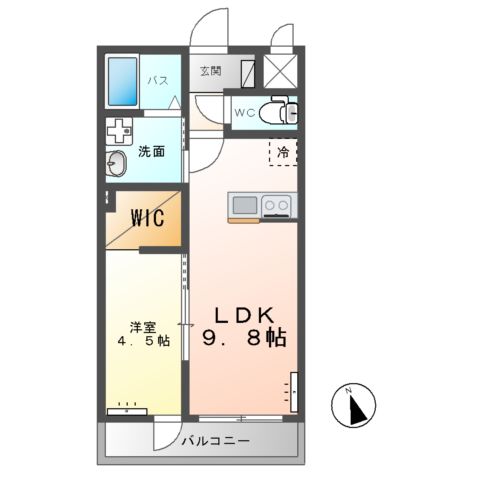 つくば市上横場新築アパートA棟(仮の間取り