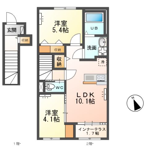 ペット可/上横場新築アパートB(仮の間取り