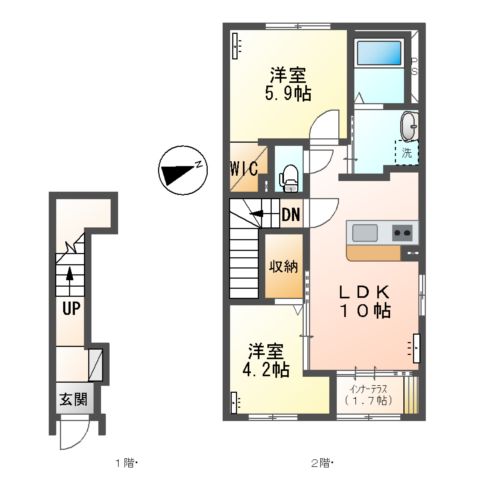 仮)取手市寺田新築アパートの間取り
