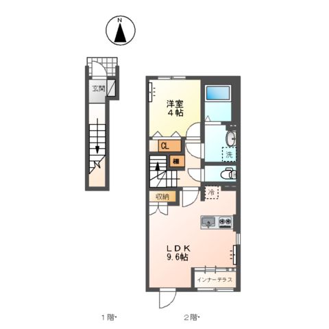 仮)東別所町アパートTR1013N1の間取り