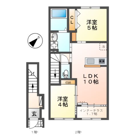 仮)豊山町豊場新栄新築アパートの間取り