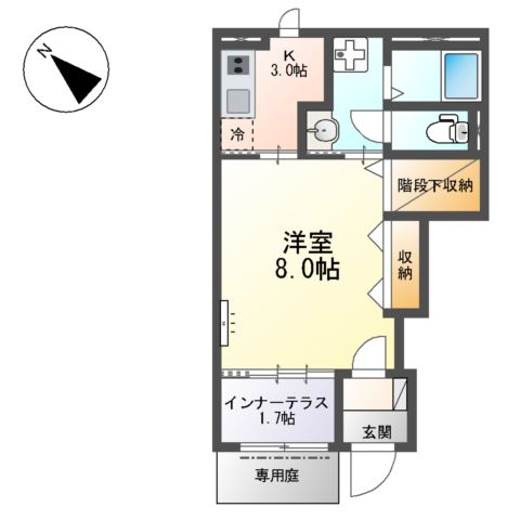 長久手市石場新築アパートの間取り