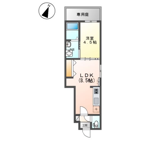 (仮称)豊中市螢池中町新築アパートの間取り