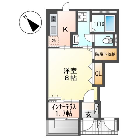 アムール香椎駅前Ⅱの間取り