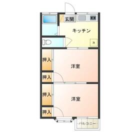 舘野コーポの間取り