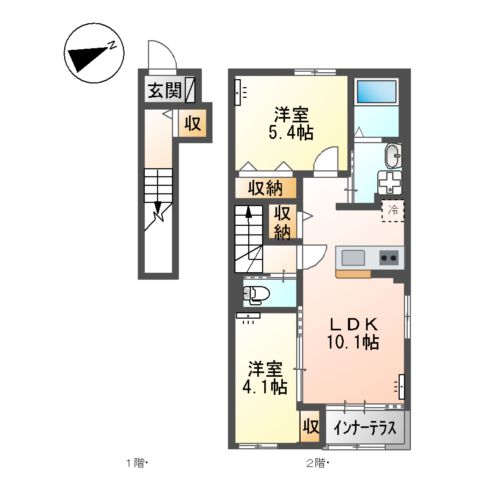 仮)取手市本郷4丁目新築アパートの間取り