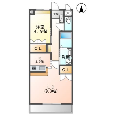 レインボーシティ・SⅡの間取り