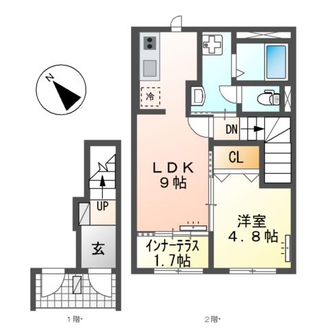 アムール香椎駅前Ⅱの間取り