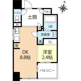 デュオフラッツ西新WESTの間取り