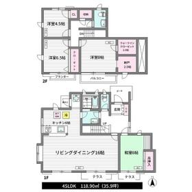 柿の木坂１丁目戸建・A号室の間取り