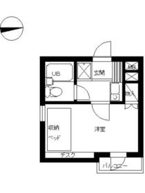 スカイコート新宿第5の間取り