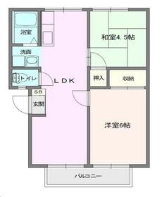 クレアンヌーヴ平岡Bの間取り
