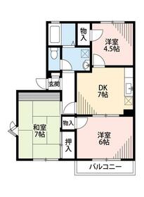 エスティーヌ津田沼Ⅱの間取り