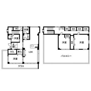 ティエムエス松栄町貸家の間取り