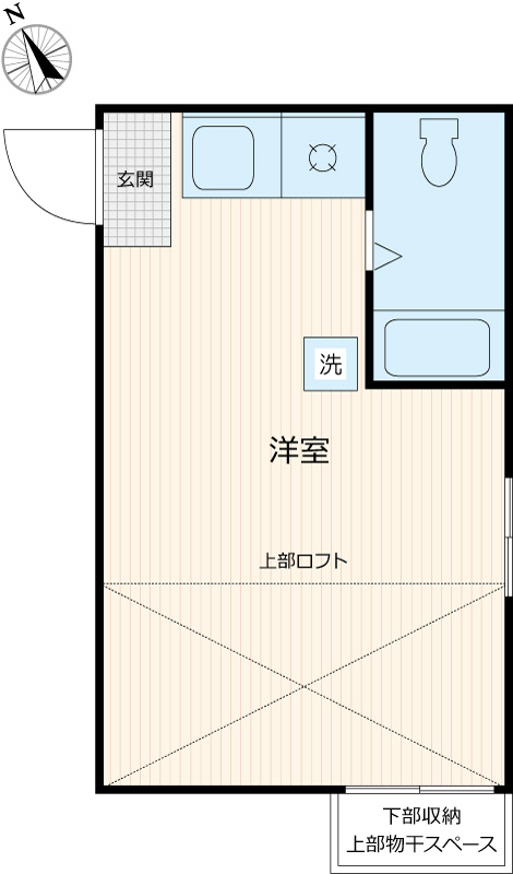 シャトル狛江B館・203号室の間取り