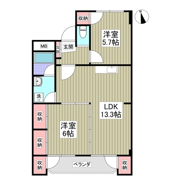 寿ハイツの間取り