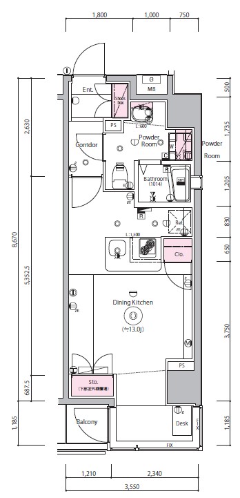 NIKKEIMARKSの間取り