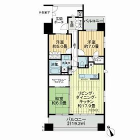 ブランズ調布サザンプレミアムの間取り