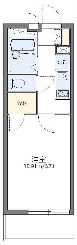 レオパレスエスペランサ扇の間取り