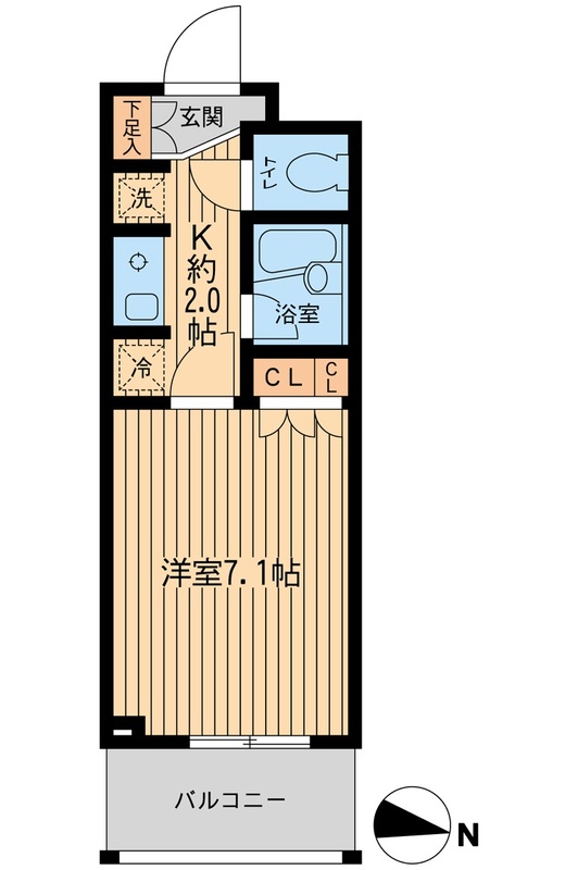 エコロジー東陽町プロセンチュリー・0806号室の間取り