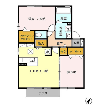 リビングタウン大宮西 Aの間取り