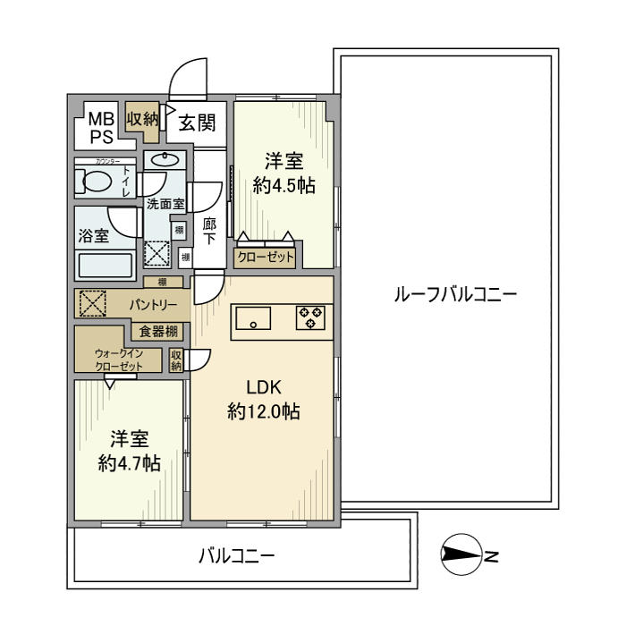 トーア南晴海マンションの間取り