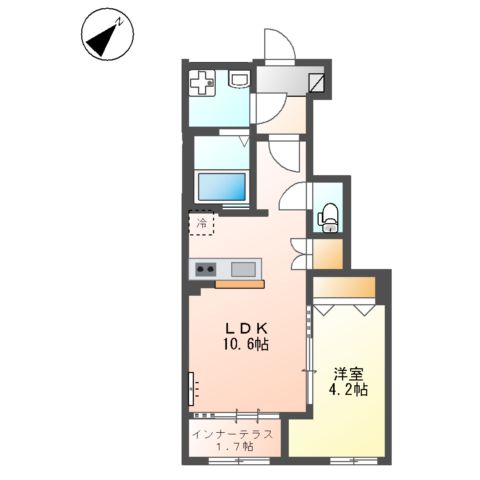 八街市八街に アパートⅡ期新築工事の間取り