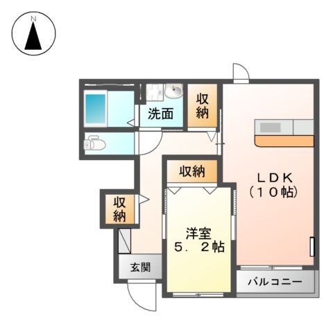 メゾン ハヤブサ Aの間取り