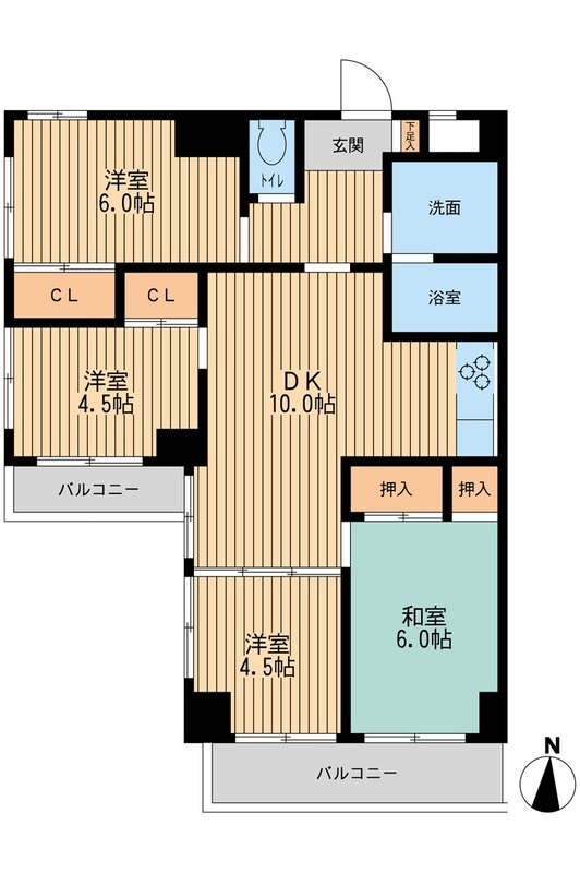 アビタシオンクレール・0306号室の間取り