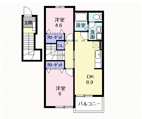 エステート若宮の間取り