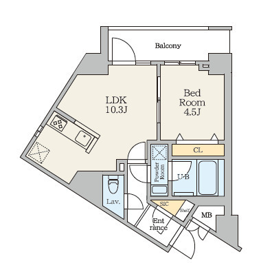 S-RESIDENCE曳舟berenzaの間取り
