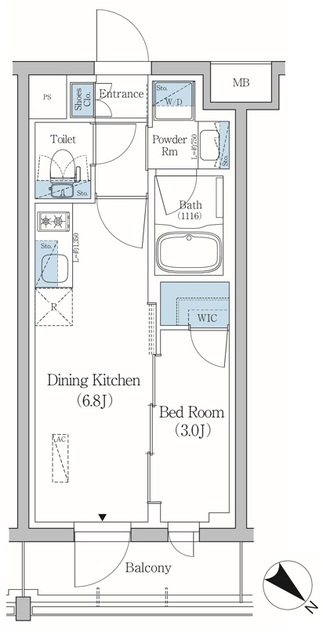 プライムブリス品川旗の台の間取り