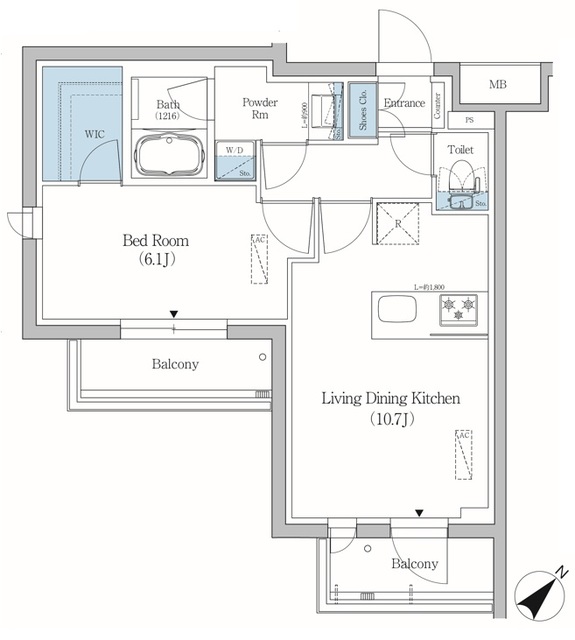 プライムブリス品川旗の台の間取り