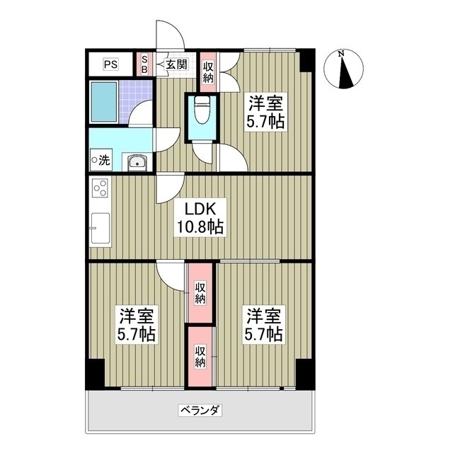 セントラルグリーンマンションの間取り