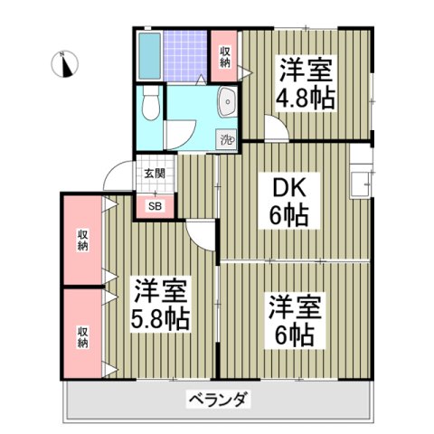 ピーノヴェントＢの間取り