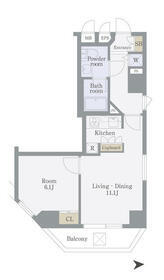アルカーデンシティリンクス新宿の間取り