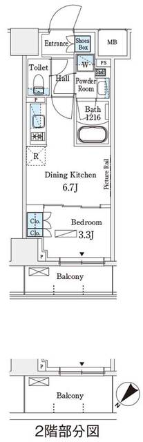 パークアクシス横浜伊勢佐木町通りの間取り