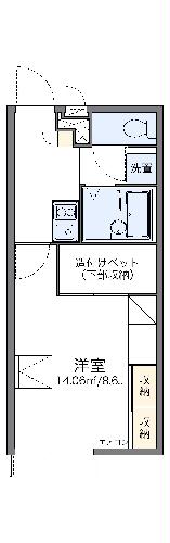 レオパレス高砂Ⅱの間取り