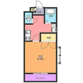 大谷の完工年月（1996年4月）築の賃貸マンションの間取り