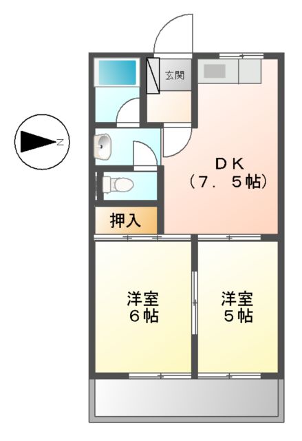 メゾネット翔の間取り