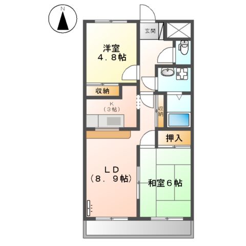 ラフレ西山の間取り