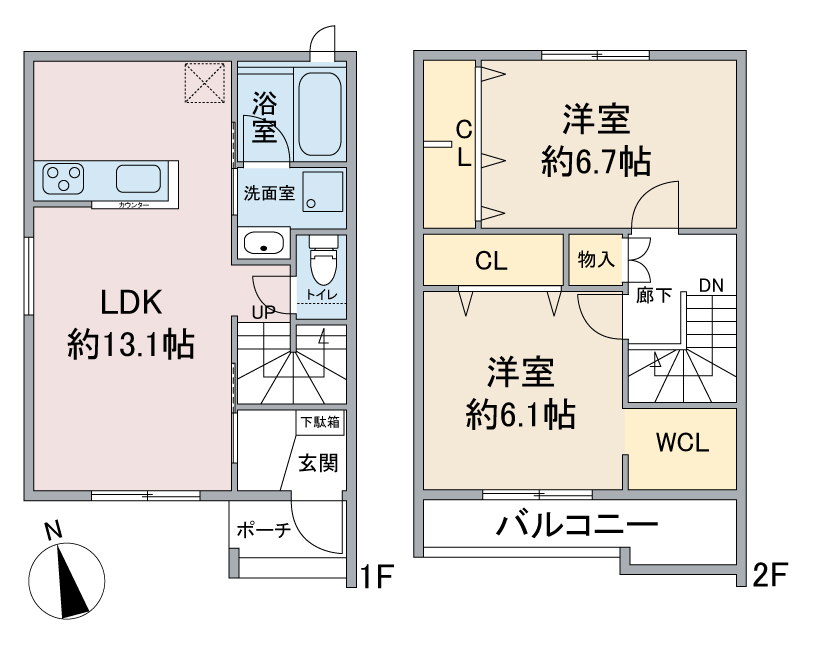 アプリーレ先達の間取り