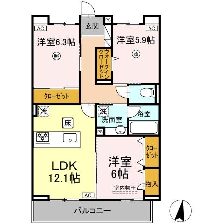 Sinfaria六本松の間取り