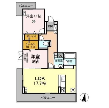 Sinfaria六本松の間取り