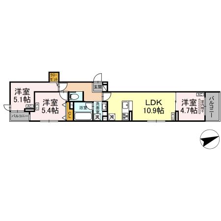 セレスティア一之江の間取り