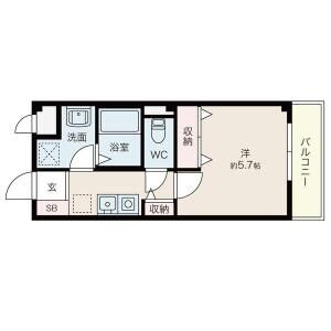 ルクール江坂の間取り