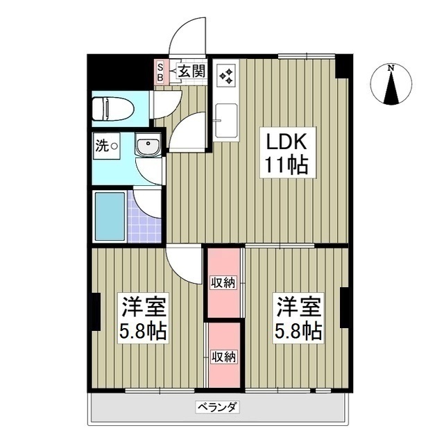 セントラルグリーンマンションの間取り