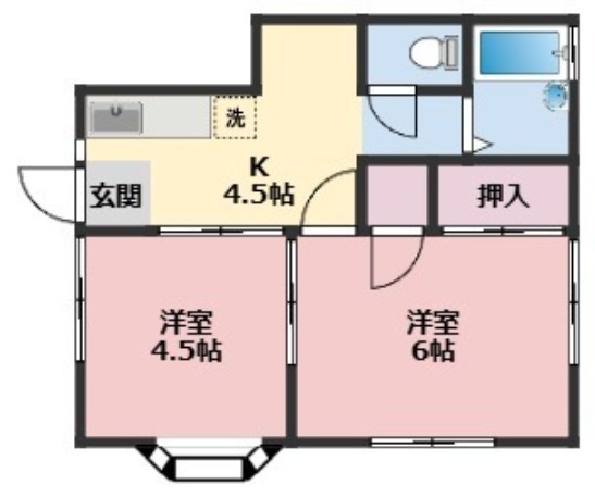 長銀ホワイトハイツの間取り